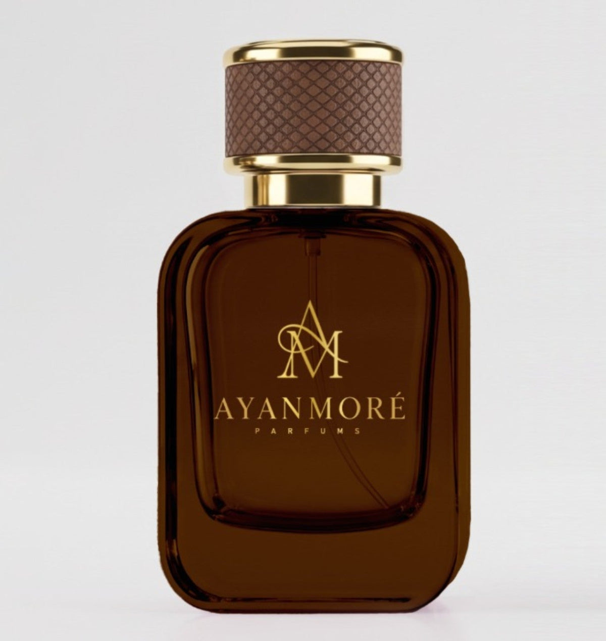 AYANMORÉ brown perfume bottle with gold cap