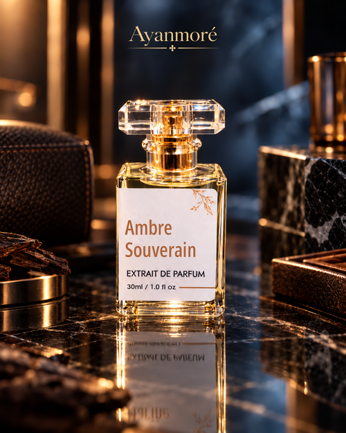 Ayanmoré Ambre Souverain Extrait de Parfum 30 ml luxury studio photo