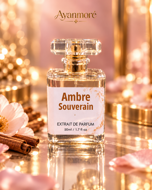 Ayanmoré Ambre Souverain Extrait de Parfum 50 ml - crystal bottle blush gold luxury